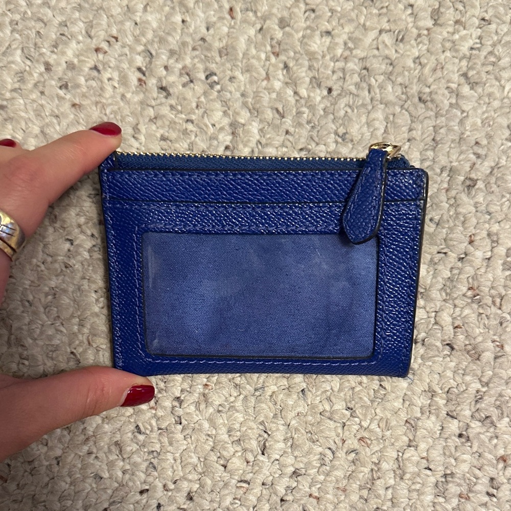 Coach Royal Blue Mini Skinny ID Case - Picture 2 of 2